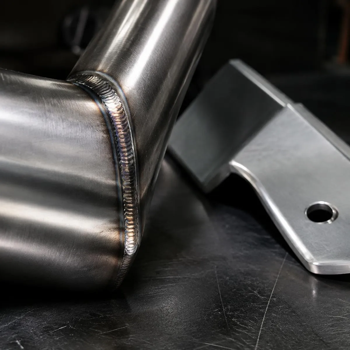 Detalle de soldadura TIG en acero inoxidable